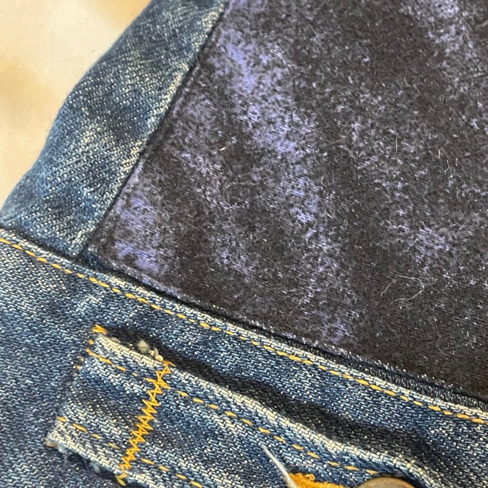 Vintage Elvis Presley Blue Jean Denim Jacket Unique Vibrant Back Print XL - Picture 16 of 16